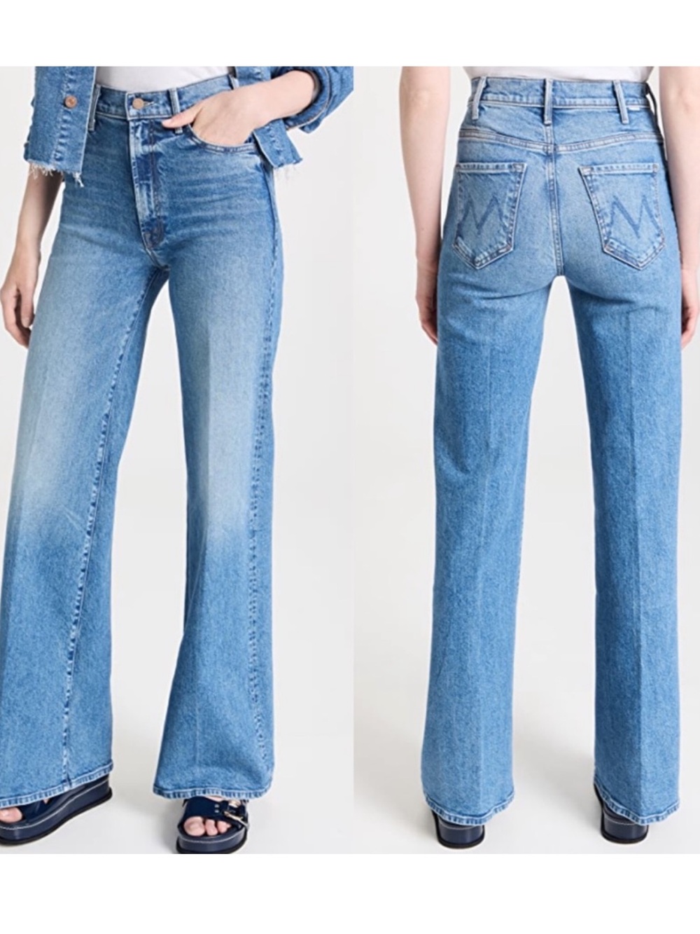 ⭐️Mother The Hustler Roller Heel Tropic Like Its Hot Flare Wide Leg 34⭐️